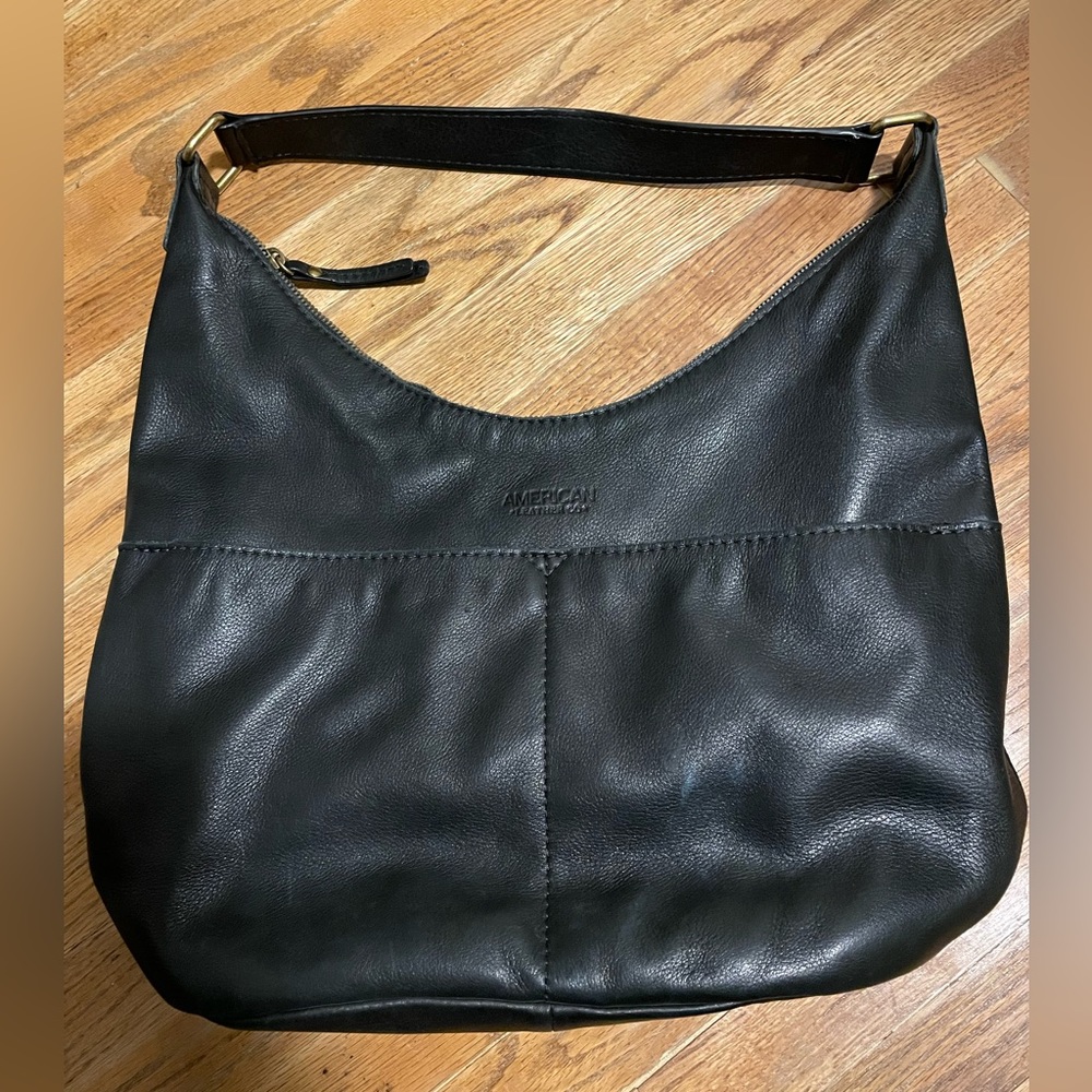 Black Leather Hobo Bag